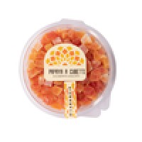 Papaya a cubetti zuccherata essiccata