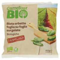 Carrefour Bio Bieta erbetta foglia su foglia surgelate Biologiche