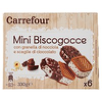 Carrefour Mini Biscogocce con granella di nocciola e scaglie di cioccolato