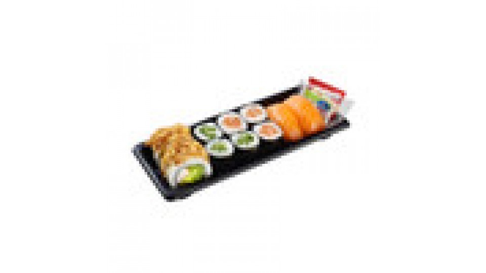 Combo Uno  Composizione: 2 Sushi Salmone, 2 Maki cetriolo, 2 Maki Salmone