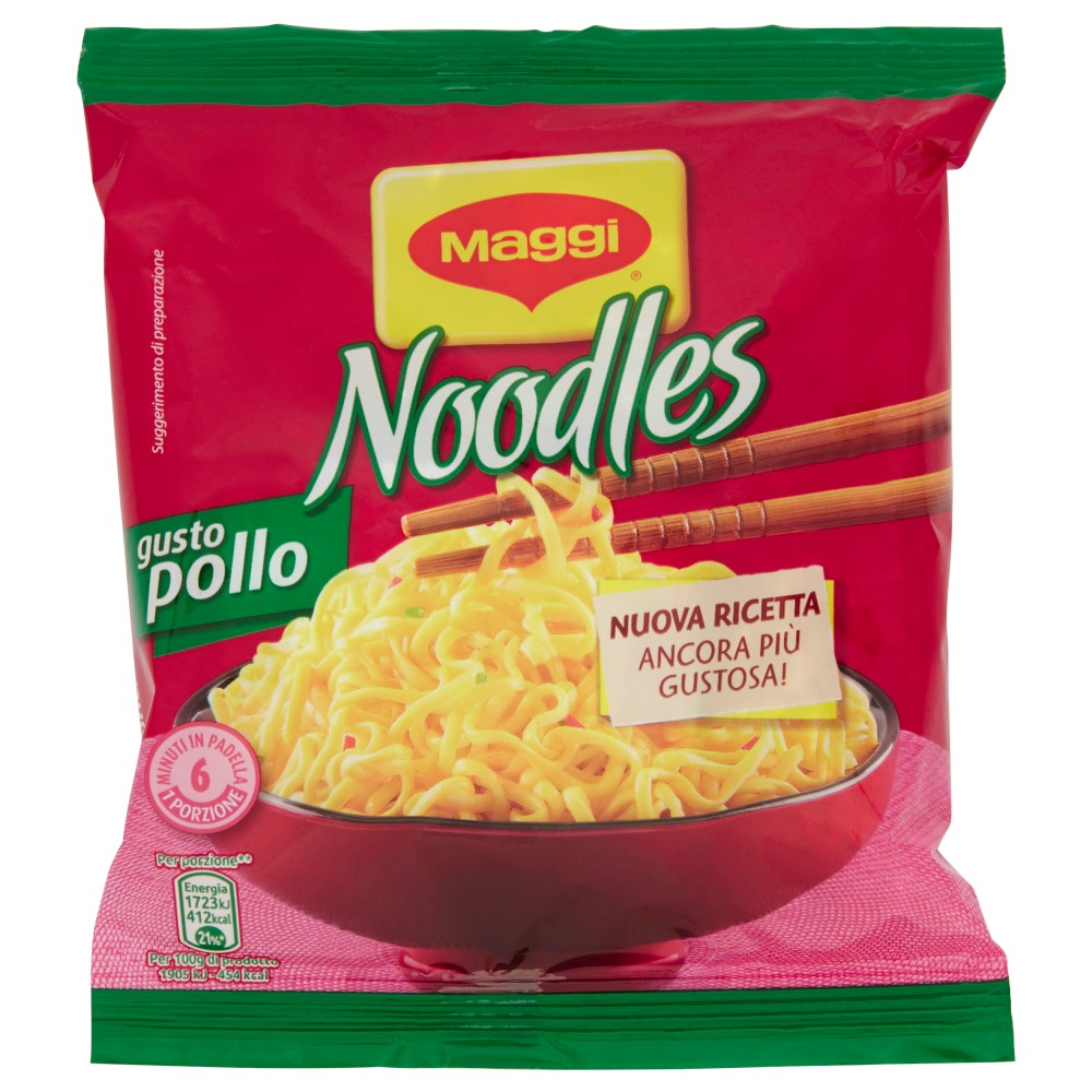 MAGGI NOODLES GUSTO POLLO Noodles istantanei e condimento al gusto Pollo