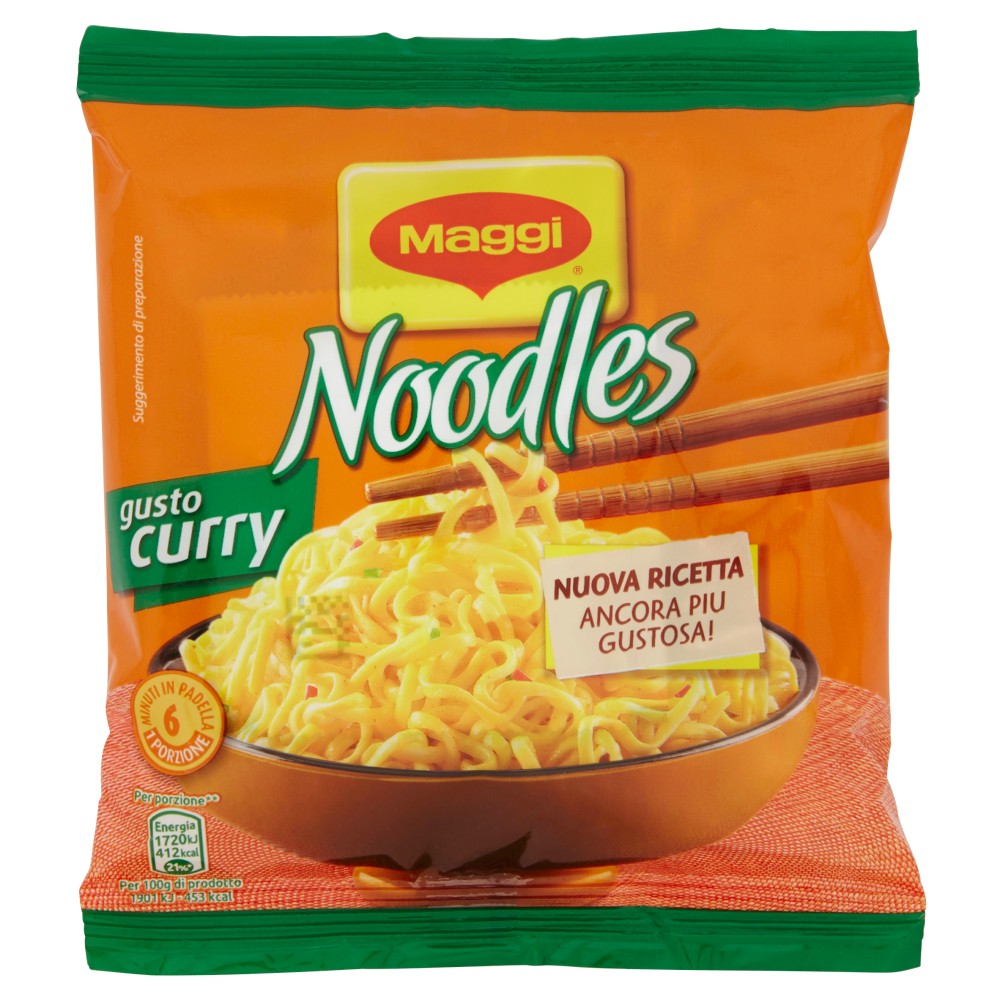 MAGGI NOODLES GUSTO CURRY Noodles istantanei e condimento al gusto Curry