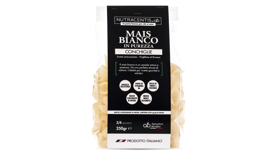 Conchiglie di Mais bianco in purezza (bio, gluten free)