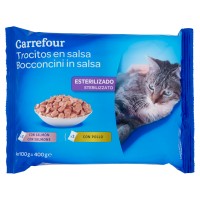 Carrefour Bocconcini in salsa 2x con Salmone 2x con Pollo