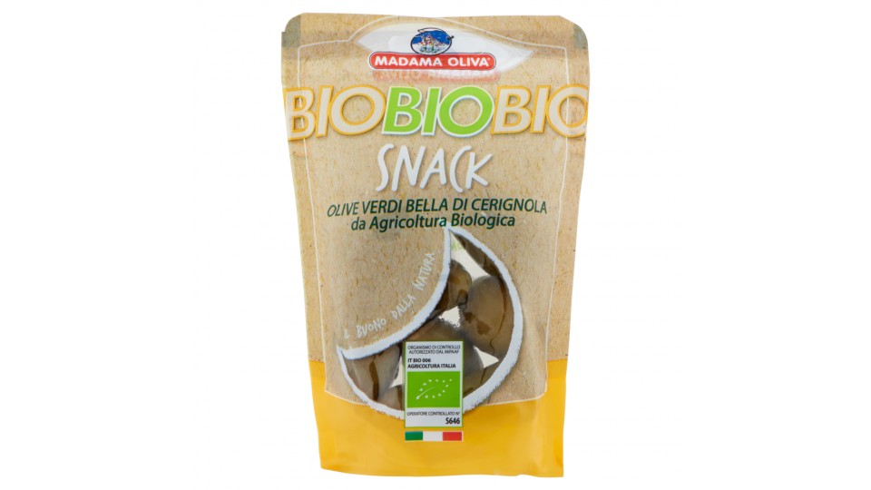 Madama Oliva Bio Snack Olive Verdi Bella di Cerignola