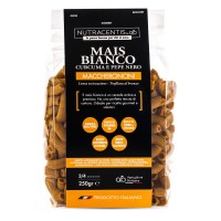 Maccheroncini di Mais bianco con curcuma e pepe (bio, gluten free)