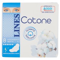 Lines Cotone Ultra Notte x8