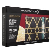 MAX FACTOR COFANETTO - MASCARA VOLUPTUOUS FALSE LASH EFFECT NERO + MATITA KOHL PENCIL NERO