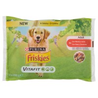 PURINA FRISKIES Cane Bocconi in Gelatina con Manzo e Carote