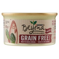 PURINA BEYOND Grain Free Gatto Mousse ricco in Salmone con Spinaci
