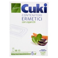 Cuki Conserva Contenitori Ermetici con coperchi formato rettangolare