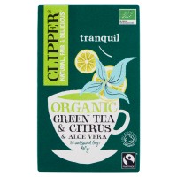 Clipper Organic Green Tea & Citrus & Aloe Vera 20 unbleached bags