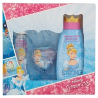Gift Set Disney Princess Bagnoschiuma 300ml +Acqua Profumata Glitter