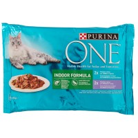 PURINA ONE Gatto Indoor Formula Filettini in salsa con Vitello e Tonno Busta
