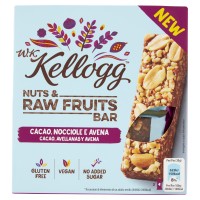 W.K Kellogg Nuts & Raw Fruits Bar Cacao, Nocciole e Avena