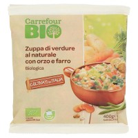 Carrefour Bio Zuppa di verdure al naturale con orzo e farro Biologica Surgelato
