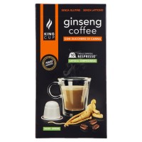King Cup Ginseng Coffee con zucchero di canna capsule compostabili compatibili Nespresso* 10 x