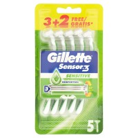 Gillette Sensor3 Sensitive Rasoio da Uomo Usa e Getta - 3 rasoi +