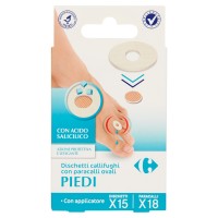 Carrefour Piedi Dischetti callifughi con paracalli ovali Dischetti 15 pz + Paracalli