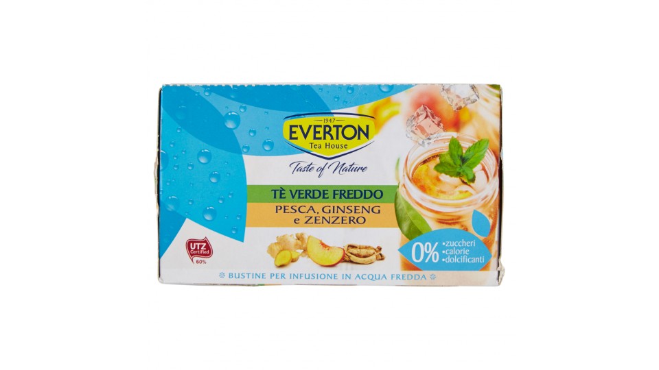 Everton Taste of Nature Tè Verde Freddo Pesca, Ginseng e Zenzero