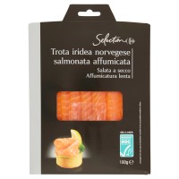 Carrefour Selection Trota iridea norvegese salmonata affumicata