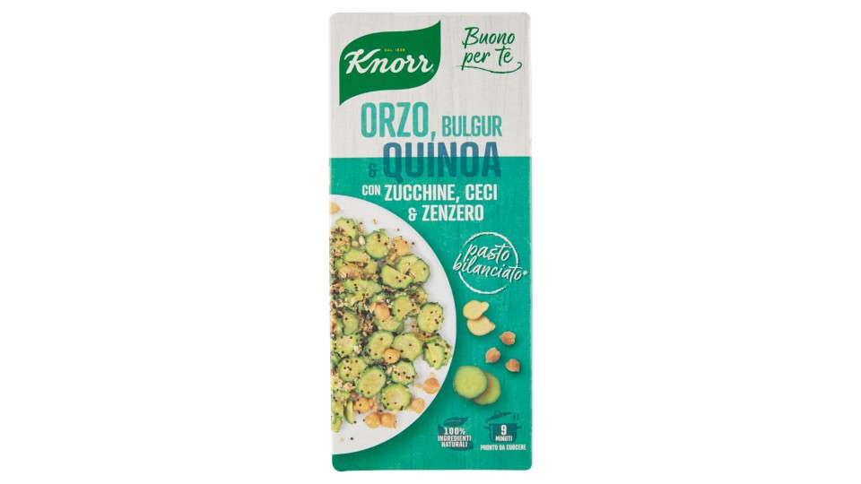 Knorr Buono per te Orzo, Bulgur & Quinoa con Zucchine, Ceci & Zenzero