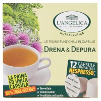 L'Angelica Nutraceutica le Tisane Drena & Depura 12 Capsule Compatibili Nespresso*