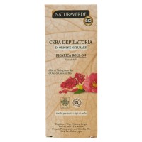 Naturaverde Bio Cera Depilatoria Ricarica Roll-On Olio di Melograno Bio e Olio di Camelia Bio