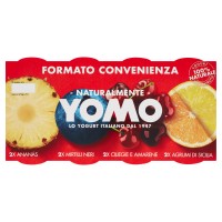 Yomo Yogurt Ananas, Mirtilli Neri, Ciliegie e Amarene, Agrumi di Sicilia