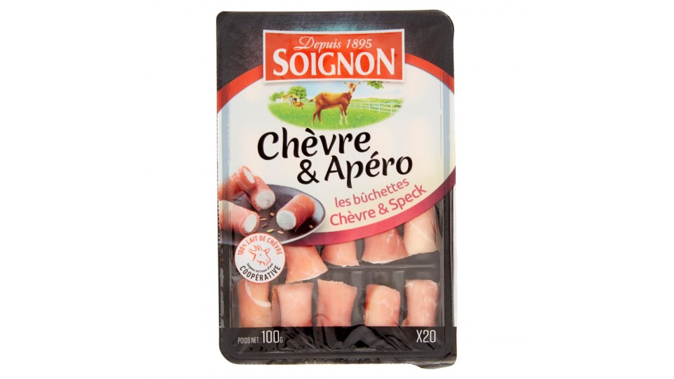 Soignon Chèvre & Apéro les bûchettes Chèvre & Speck X20