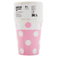 perLa festa Bicchieri 25 cl Pois Rosa