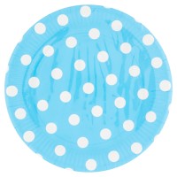 perLa festa Piatti 23 cm Pois Azzurro