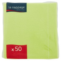le nappage Tovaglioli  2 Veli 25x24 cm Verde Anice