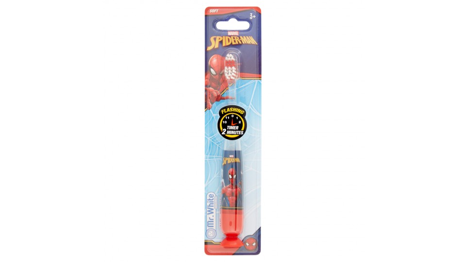 Mr. White Spider-Man Spazzolino da Denti Luminoso Soft