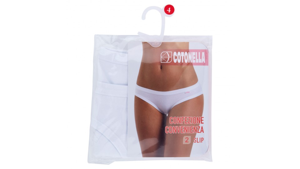 Cotonella Mini Slip Tg 4 L Bianco