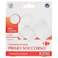 Carrefour Primo Soccorso Compresse di garza Sterili 10x10 cm