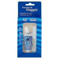 Oral-B e AZ Ricerca Trousse da Viaggio: 1 Spazzolino da viaggio + 2 Dentifrici