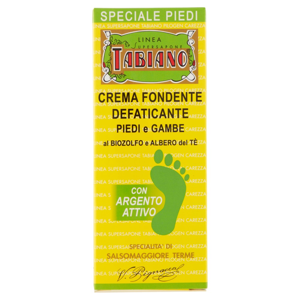 Pilogen Carezza, Linea Supersapone Tabiano crema fondente defaticante piedi e gambe