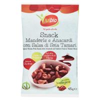 Vivibio Snack Mandorle e Anacardi con Salsa di Soia Tamari