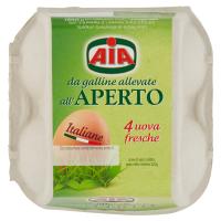 Aia 4 uova fresche da galline allevate all'Aperto