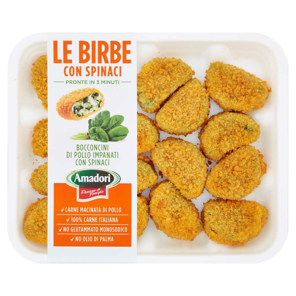 Amadori le Birbe! Bocconcini di Pollo* con Spinaci