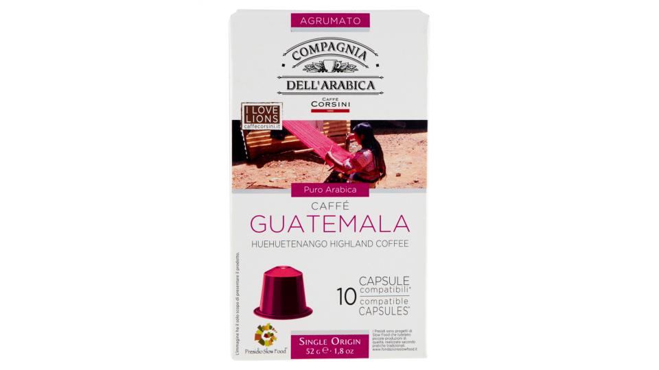 Caffè Corsini Compagnia dell'Arabica Caffé Guatemala Huehuetenango Highland Coffee 10 Capsule
