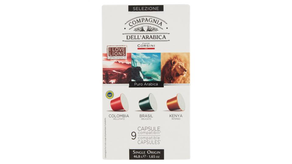 Caffè Corsini Compagnia dell'Arabica Selezione Puro Arabica 9 capsule compatibili*