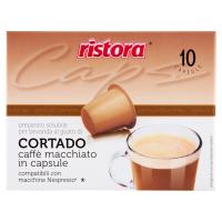 ristora Caps Preparato solubile per bevanda al gusto di Cortado Caffè macchiato 10 Capsule