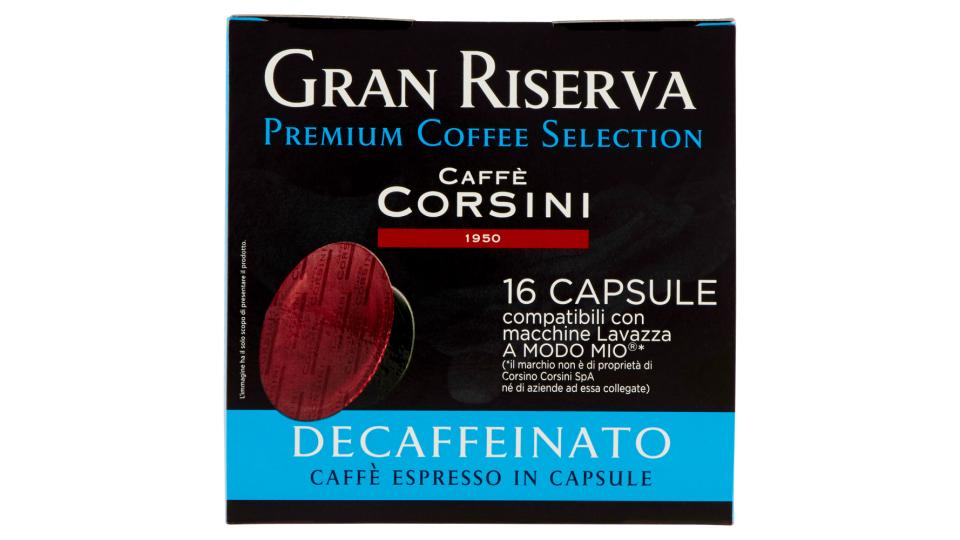 Caffè Corsini Gran Riserva Decaffeinato 16 Capsule