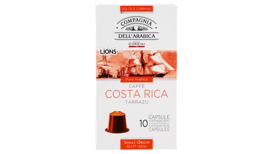 Caffè Corsini Compagnia dell'Arabica Caffé Costa Rica Tarrazu 10 Capsule
