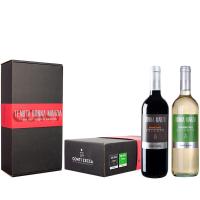 CONFEZIONE REGALO “LA CENA DEGLI AUGURI – DONNA MARZIA” (da 2 bottiglie: VERMENTINO DONNA MARZIA cl. 75 e PRIMITIVO DONNA MARZIA cl.