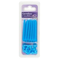 Carrefour Dolci & Decori Candeline azzurre con supporti
