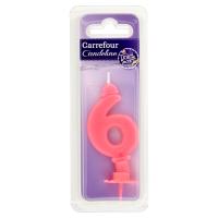Carrefour Dolci & Decori Candelina a numero rosa su supporto