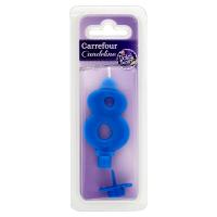 Carrefour Dolci & Decori Candelina a numero azzurra su supporto